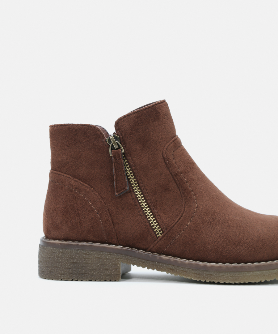 Botins rasos fecho de correr image number null